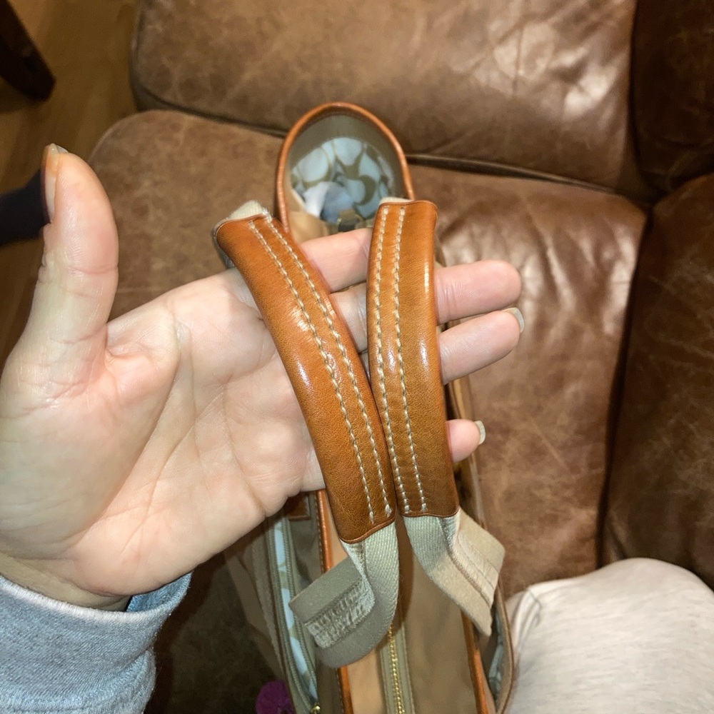 Coach vintage 2005 Hamptons leatherware nylon champagne Tote and Wristlet Set - Picture 14 of 16